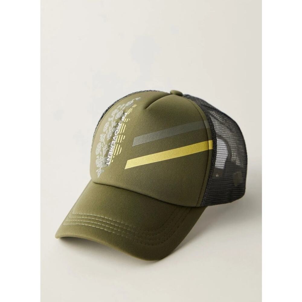 Free People Movement | NWOT | Trail Runner Trucker Hat | Olive Green Adjustable
